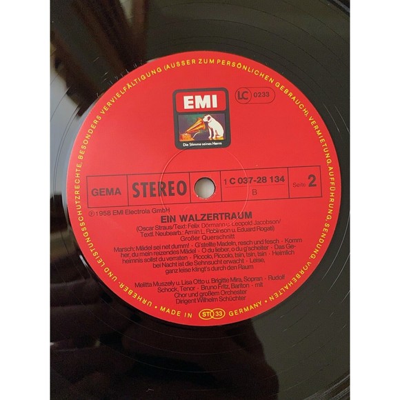 Straus Ein Walzertraum LP EMI 1958 German Import NM 1C 037-28 134 - Picture 7 of 7